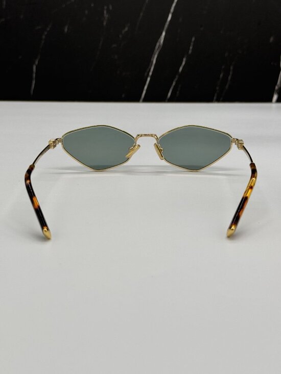 NEW MIU MIU MU56ZS 5AK04M GREEN GOLD SUNGLASSES MIU MIU MU 56ZS 5AK04M main image 9